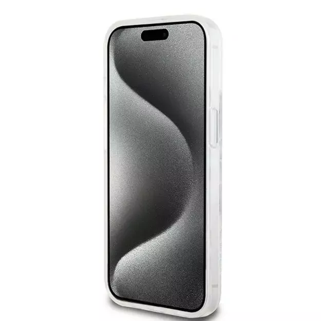 DKNY Liquid Glitter Multilogo case for iPhone 15 / 14 / 13 - white 4