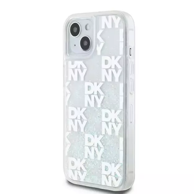 DKNY Liquid Glitter Multilogo case for iPhone 15 / 14 / 13 - white 1