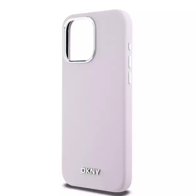 Etui DKNY Liquid Silicone Small Metal Logo MagSafe na iPhone 15 Pro Max - różowe 12