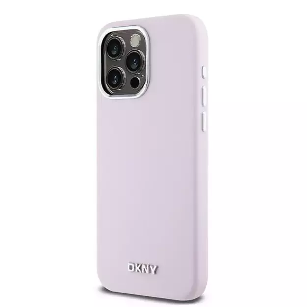 Etui DKNY Liquid Silicone Small Metal Logo MagSafe na iPhone 15 Pro Max - różowe 8