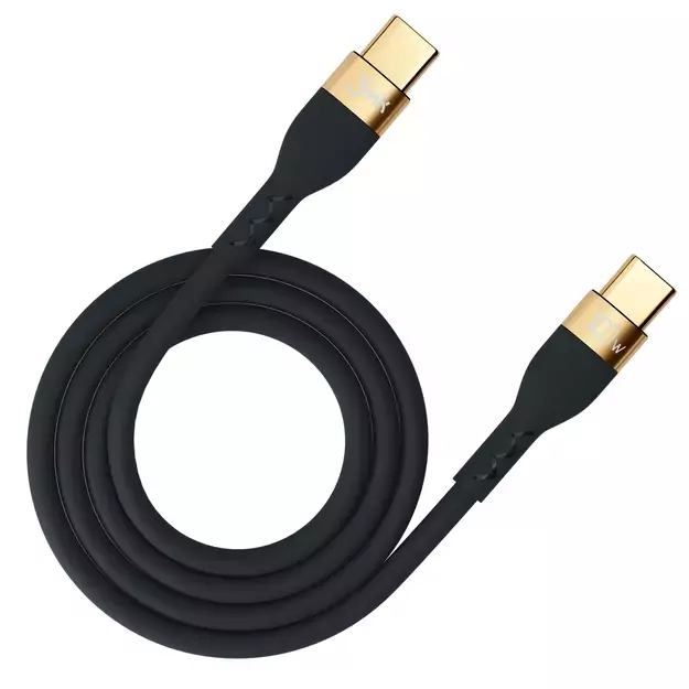 3mk Hyper Silicone Cable USB-C / USB-C 100W 2m - Black 2