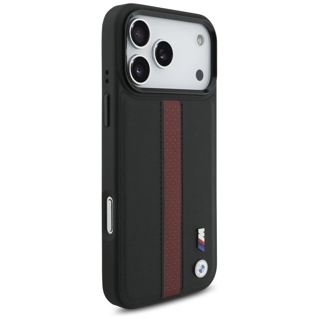 BMW M Perforated Stripe Logo MagSafe Case for iPhone 17 Pro Max - Red 3