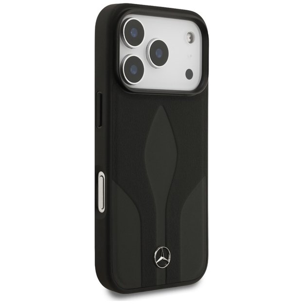 Mercedes Leather The Move MagSafe Case for iPhone 17 Pro - Black 3