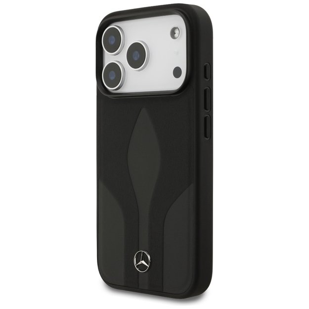 Mercedes Leather The Move MagSafe Case for iPhone 17 Pro - Black 1