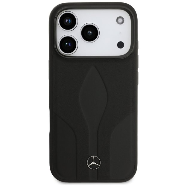 Mercedes Leather The Move MagSafe Case for iPhone 17 Pro - Black 2