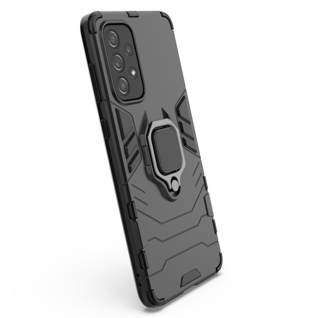 Ring Armor tough hybrid case cover + magnetic holder for Samsung Galaxy A73 black 11
