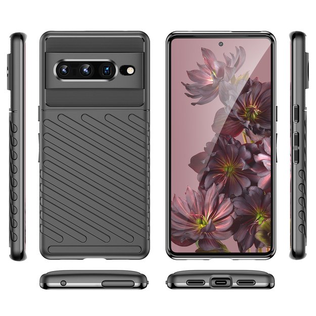 Thunder Case flexible armored cover for Google Pixel 7 Pro black 12