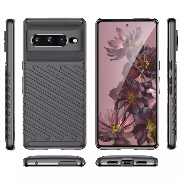 Thunder Case flexible armored cover for Google Pixel 7 Pro black 5