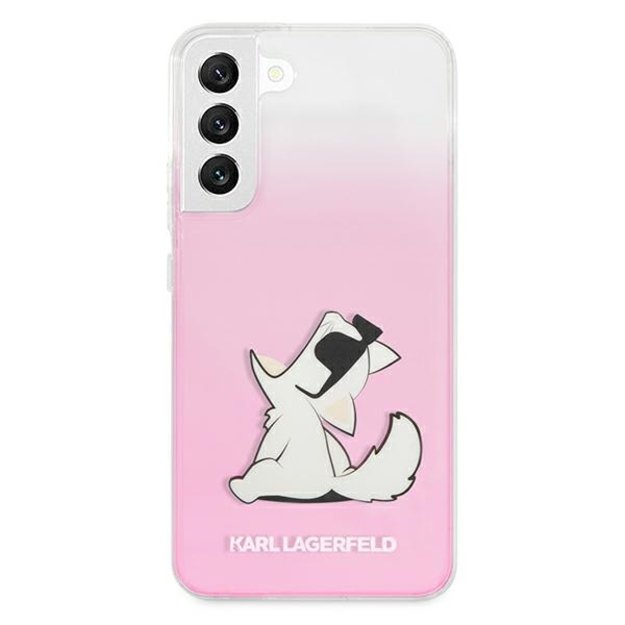 Karl Lagerfeld KLHCS22MCFNRCPI S22+ S906 hardcase różowy/pink Choupette Eat 13