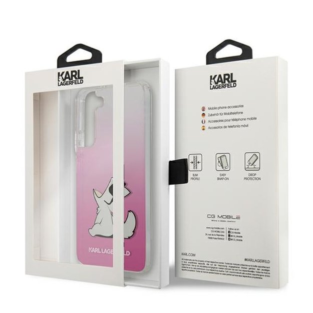 Karl Lagerfeld KLHCS22MCFNRCPI S22+ S906 hardcase różowy/pink Choupette Eat 4