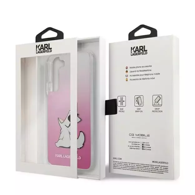 Karl Lagerfeld KLHCS22MCFNRCPI S22+ S906 hardcase różowy/pink Choupette Eat 11
