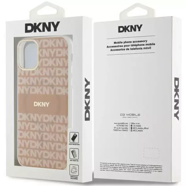 DKNY IML Mono &amp  Stripe MagSafe case for iPhone 11 / Xr - pink 6