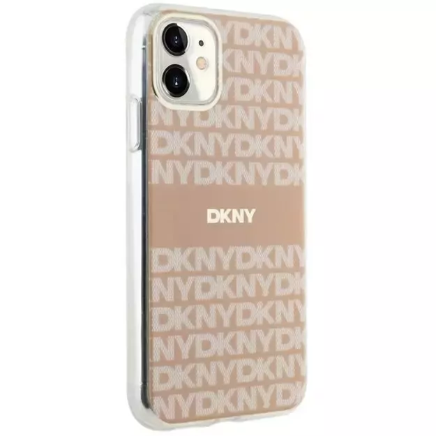 DKNY IML Mono &amp  Stripe MagSafe case for iPhone 11 / Xr - pink 3