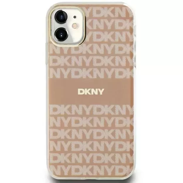 DKNY IML Mono &amp  Stripe MagSafe case for iPhone 11 / Xr - pink 2