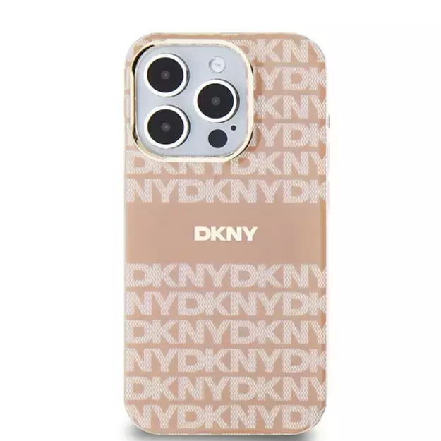 DKNY IML Mono &amp  Stripe MagSafe case for iPhone 15 Pro Max - pink 2