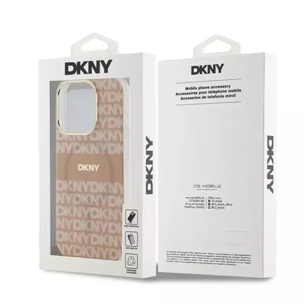 DKNY IML Mono &amp  Stripe MagSafe case for iPhone 15 Pro Max - pink 7