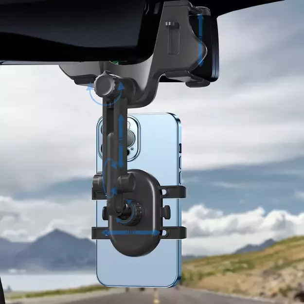 Car Phone Holder for Rearview Mirror - Black 18