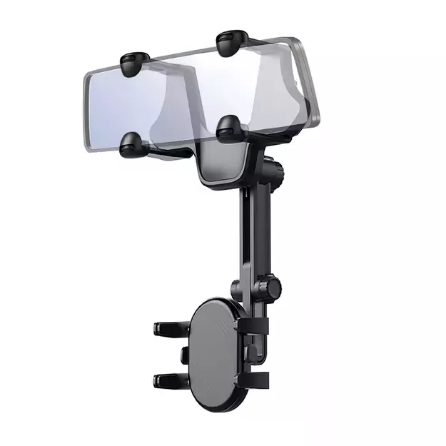 Car Phone Holder for Rearview Mirror - Black