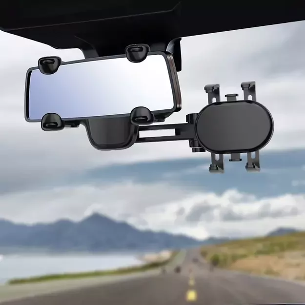 Car Phone Holder for Rearview Mirror - Black 17