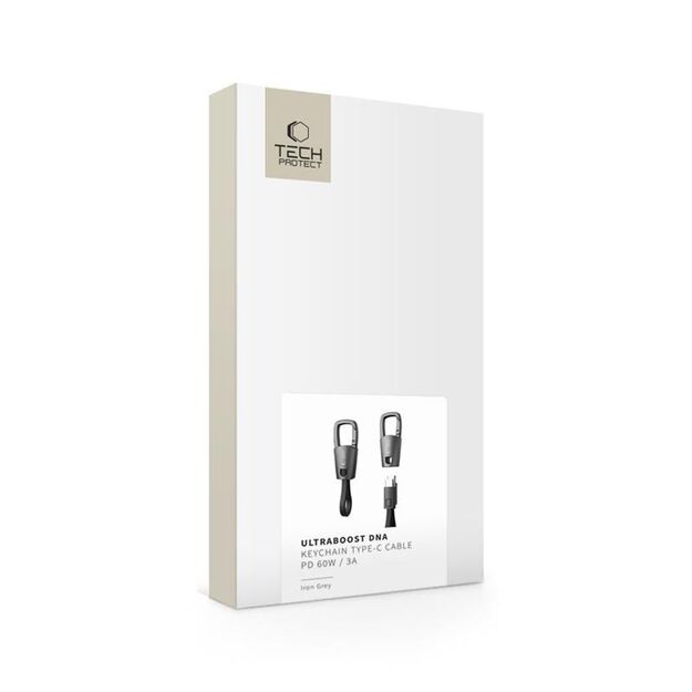 Tech-Protect Ultraboost DNA Cable with Keychain USB-C PD 60W / 3A - Gray 6