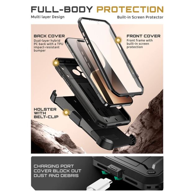 Supcase UB Pro Case for iPhone 17 Pro - Black 2