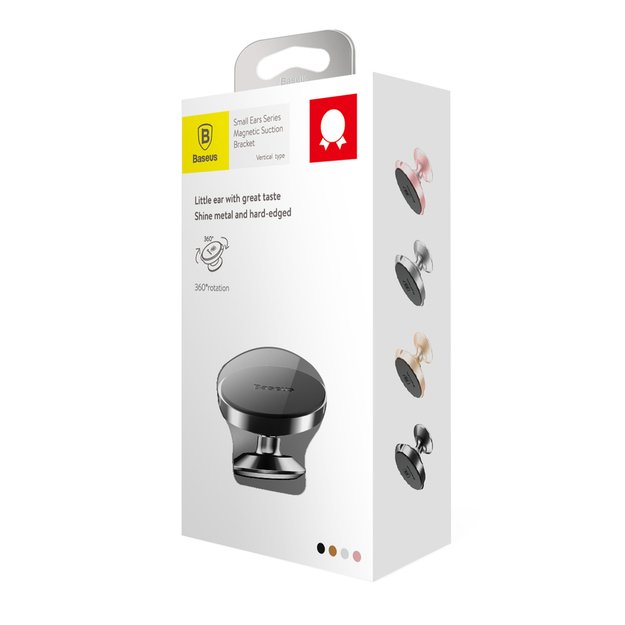 Baseus Small Ears Series SUER-B01 magnetic car dashboard holder - black 5
