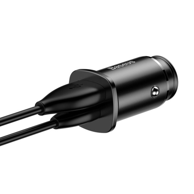 Baseus Square PPS smart car charger with USB Quick Charge 4.0 QC 4.0 and USB-C PD 3.0 SCP ports black (CCALL-AS01) 3