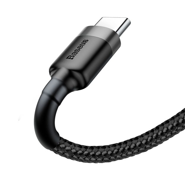 Baseus Cafule USB-A / USB-C QC 3.0 3A cable 0.5 m - black-gray 1