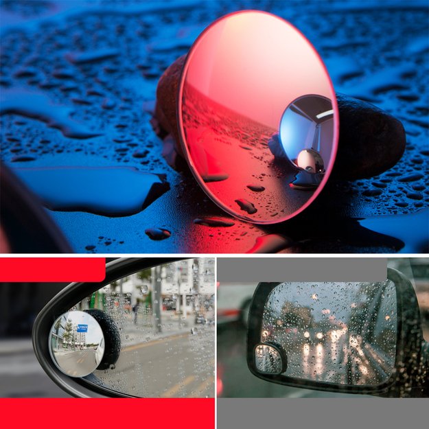Baseus Full-view Blind-spot Mirror 2x additional car side mirror convex blind spot black (ACMDJ-01) 11