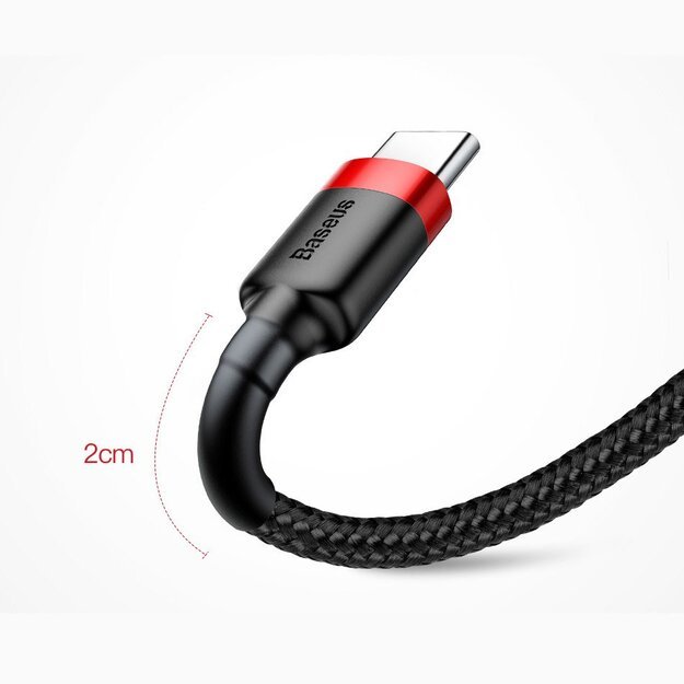 Baseus Cafule Cable durable nylon cable USB / USB-C QC3.0 2A 3M black-red (CATKLF-U91) 9