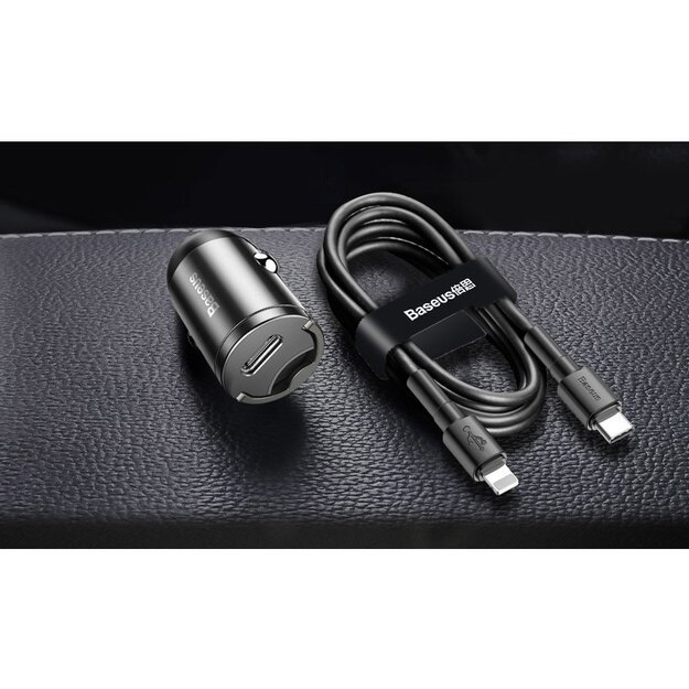 Baseus Tiny Star mini smart USB car charger 30W Quick Charge 3.0 gray (VCHX-A0G) 22