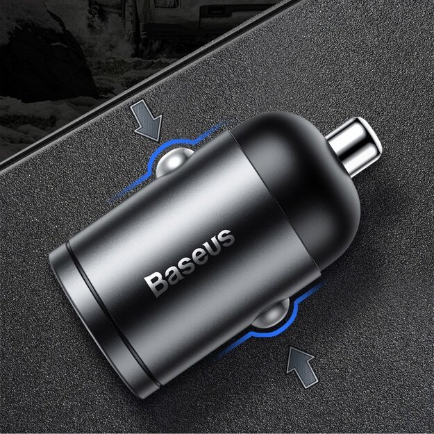 Baseus Tiny Star mini smart USB car charger 30W Quick Charge 3.0 gray (VCHX-A0G) 19