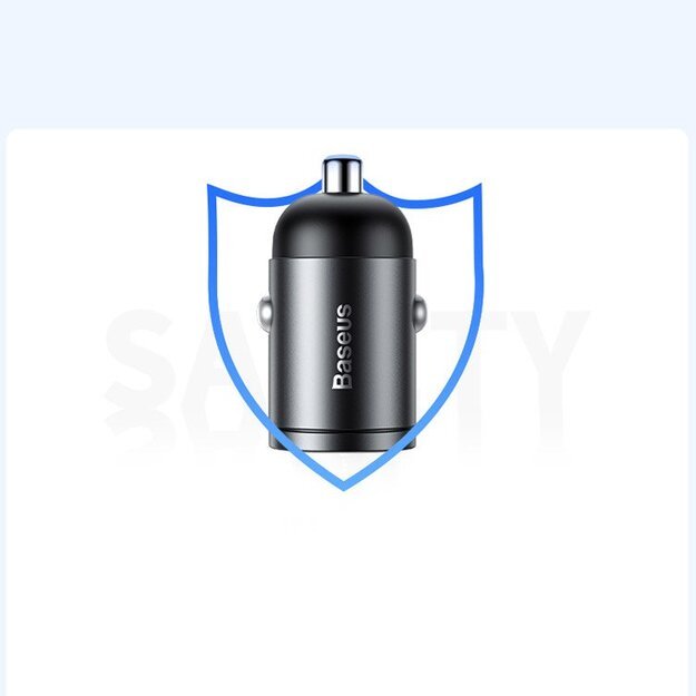 Baseus Tiny Star mini smart USB car charger 30W Quick Charge 3.0 gray (VCHX-A0G) 20