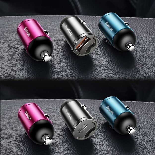 Baseus Tiny Star mini smart USB car charger 30W Quick Charge 3.0 gray (VCHX-A0G) 21