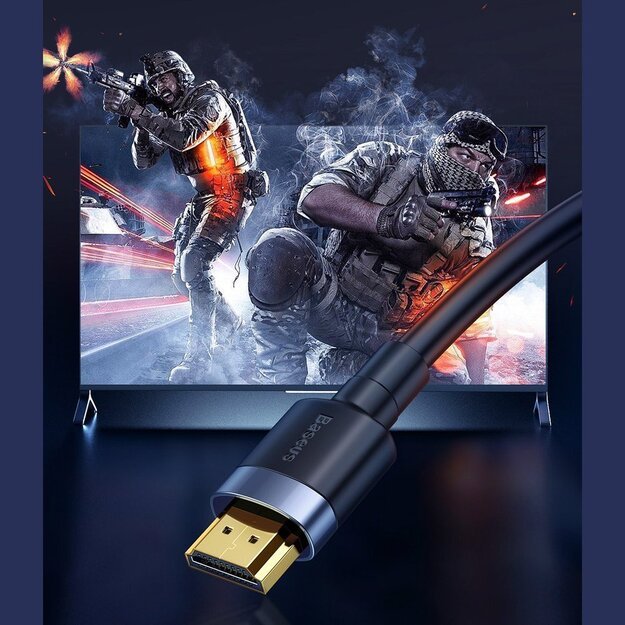 Baseus Cafule HDMI / HDMI 2.0 4K 60 Hz 3D 18 Gbps cable 2 m - black 9