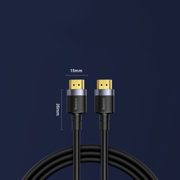 Baseus Cafule HDMI / HDMI 2.0 4K 60 Hz 3D 18 Gbps cable 2 m - black 12