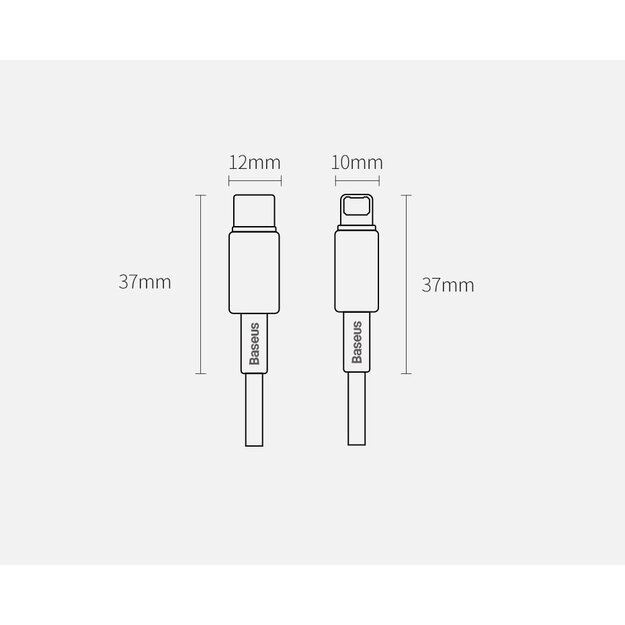 Baseus CATLWJ-A01 Lightning - USB-C PD 20W 480Mb/s 2m cable - black 16