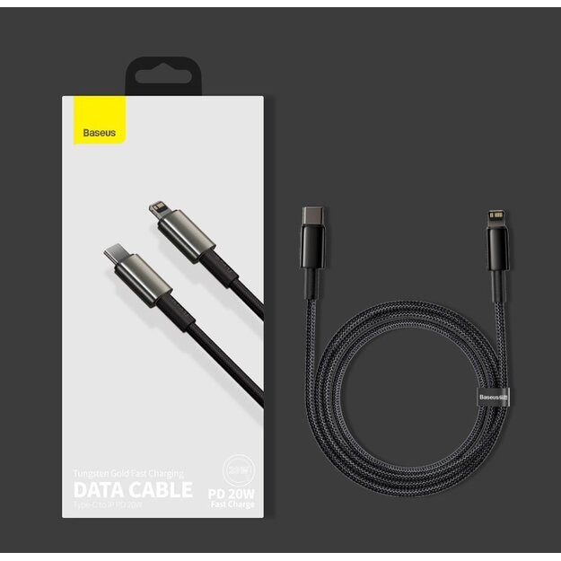 Baseus CATLWJ-A01 Lightning - USB-C PD 20W 480Mb/s 2m cable - black 17