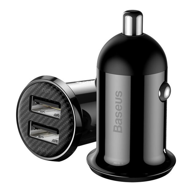 Baseus Grain Pro car charger 2x USB 4.8 A black (CCALLP-01) 1