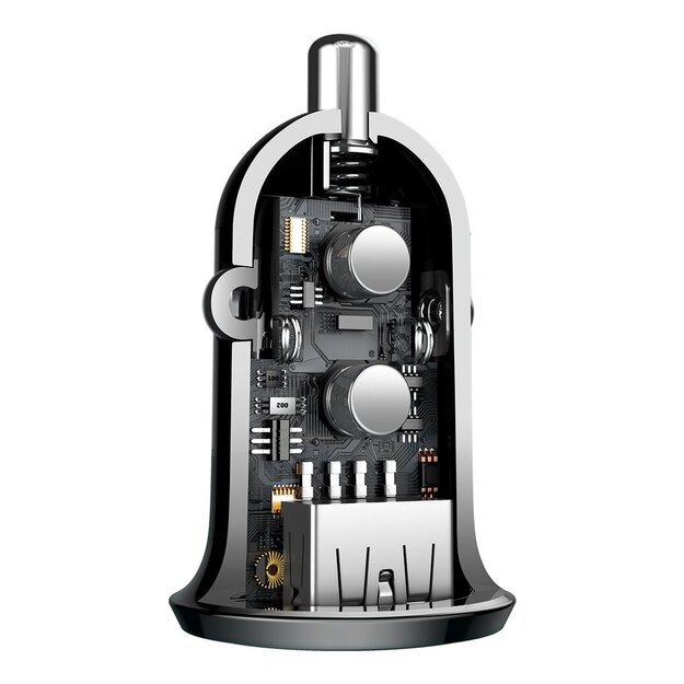 Baseus Grain Pro car charger 2x USB 4.8 A black (CCALLP-01) 4