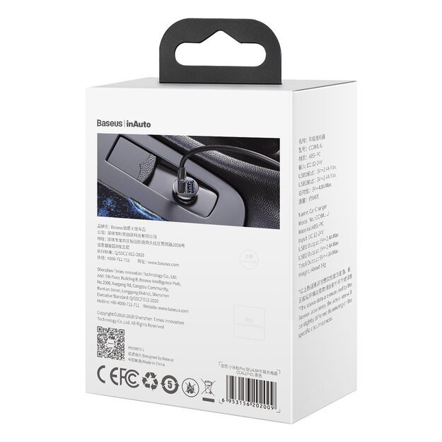 Baseus Grain Pro car charger 2x USB 4.8 A black (CCALLP-01) 7