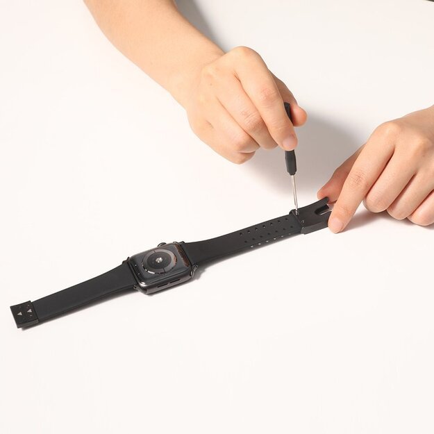 Baseus Slip-Thru strap band bracelet for Apple Watch 3/4/5/6/SE 38mm/40mm black (LBWSE-01) 10