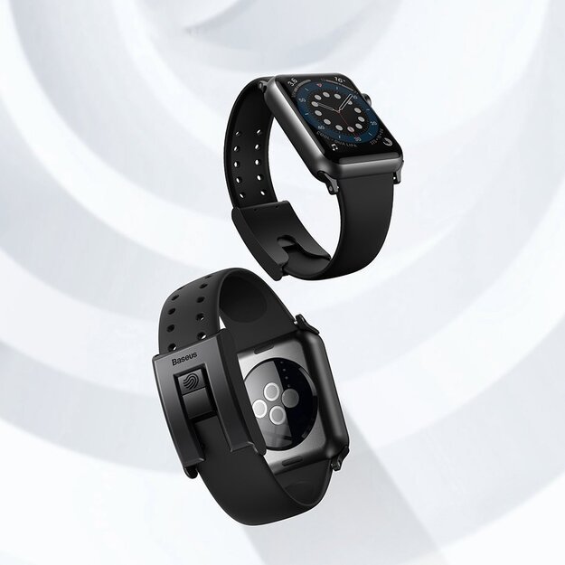 Baseus Slip-Thru strap band bracelet for Apple Watch 3/4/5/6/SE 38mm/40mm black (LBWSE-01) 11