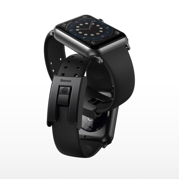 Baseus Slip-Thru strap band bracelet for Apple Watch 3/4/5/6/SE 38mm/40mm black (LBWSE-01) 3