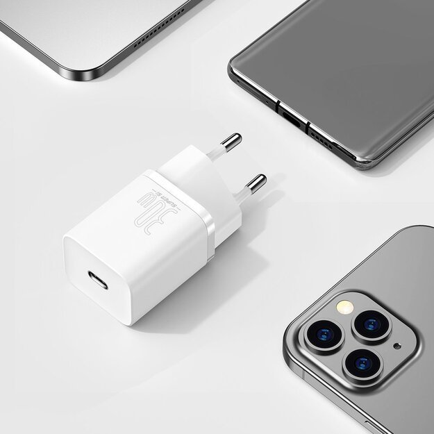 Baseus Super Si 1C fast charger USB Type C 30W Power Delivery Quick Charge white (CCSUP-J02) 9
