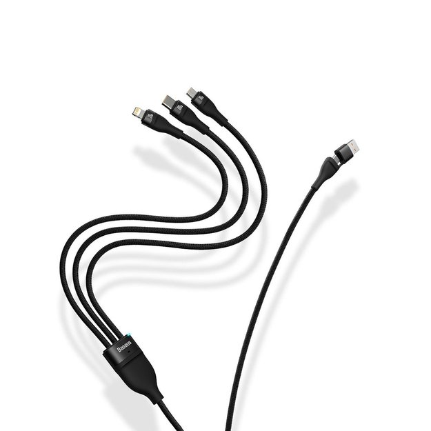 Baseus Flash Series II cable USB Type C / USB Type A - USB Type C / Lightning / micro USB 100 W 1.2 m blue (CASS030103) 6