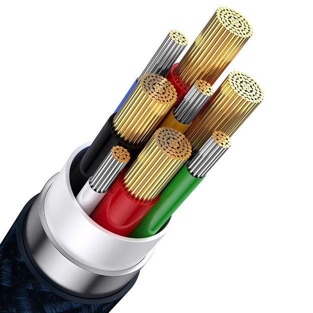 Baseus Flash Series II cable USB Type C / USB Type A - USB Type C / Lightning / micro USB 100 W 1.2 m blue (CASS030103) 5
