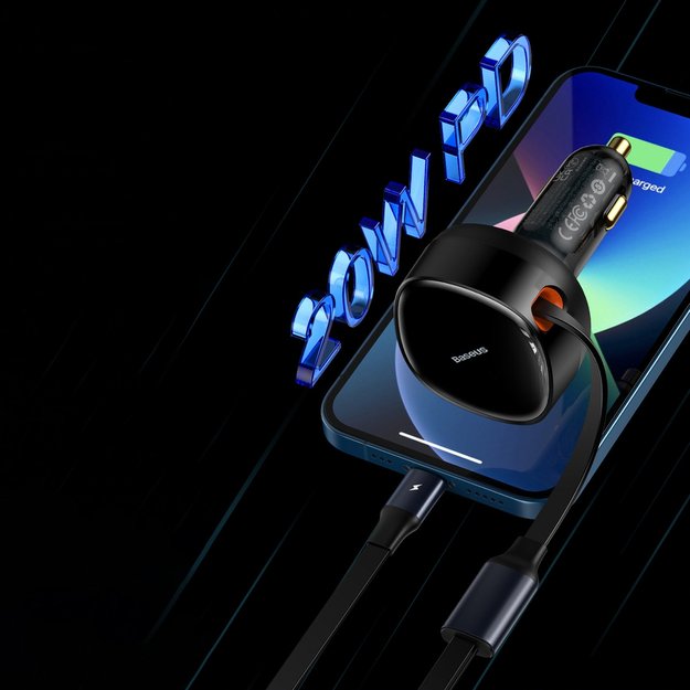 Baseus Enjoyment 2in1 car charger 30W black (CGTX000001) 14