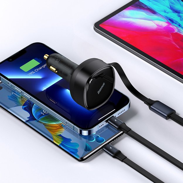 Baseus Enjoyment 2in1 car charger 30W black (CGTX000001) 15