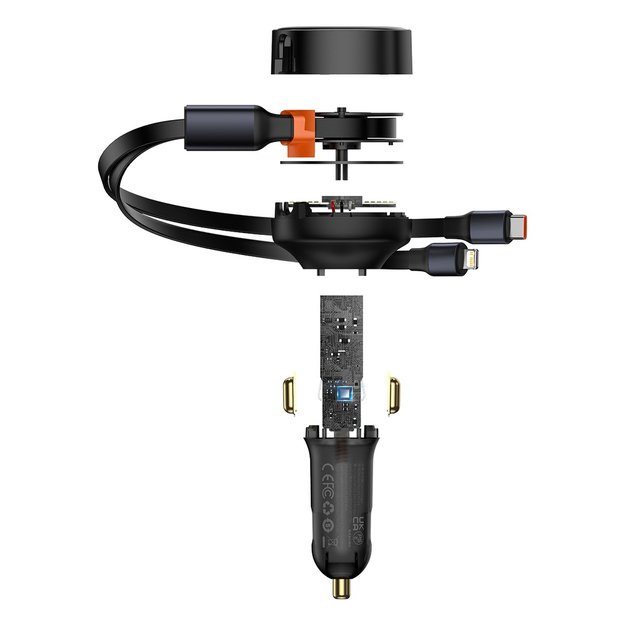 Baseus Enjoyment 2in1 car charger 30W black (CGTX000001) 7